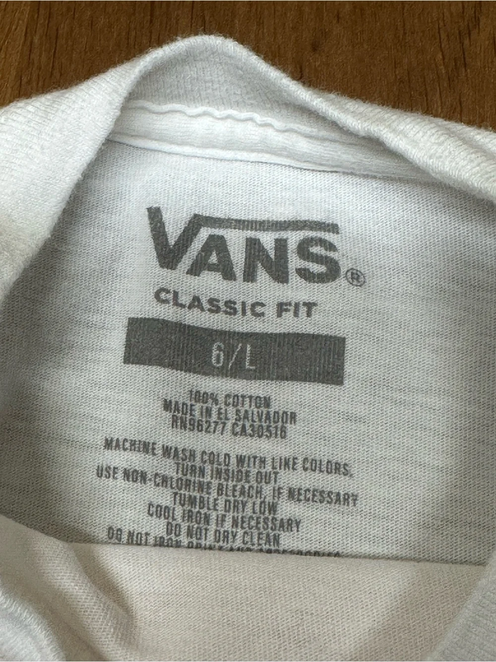 WVans White Kids Short Sleeve Tee with Blue Wave Skeleton Graphic